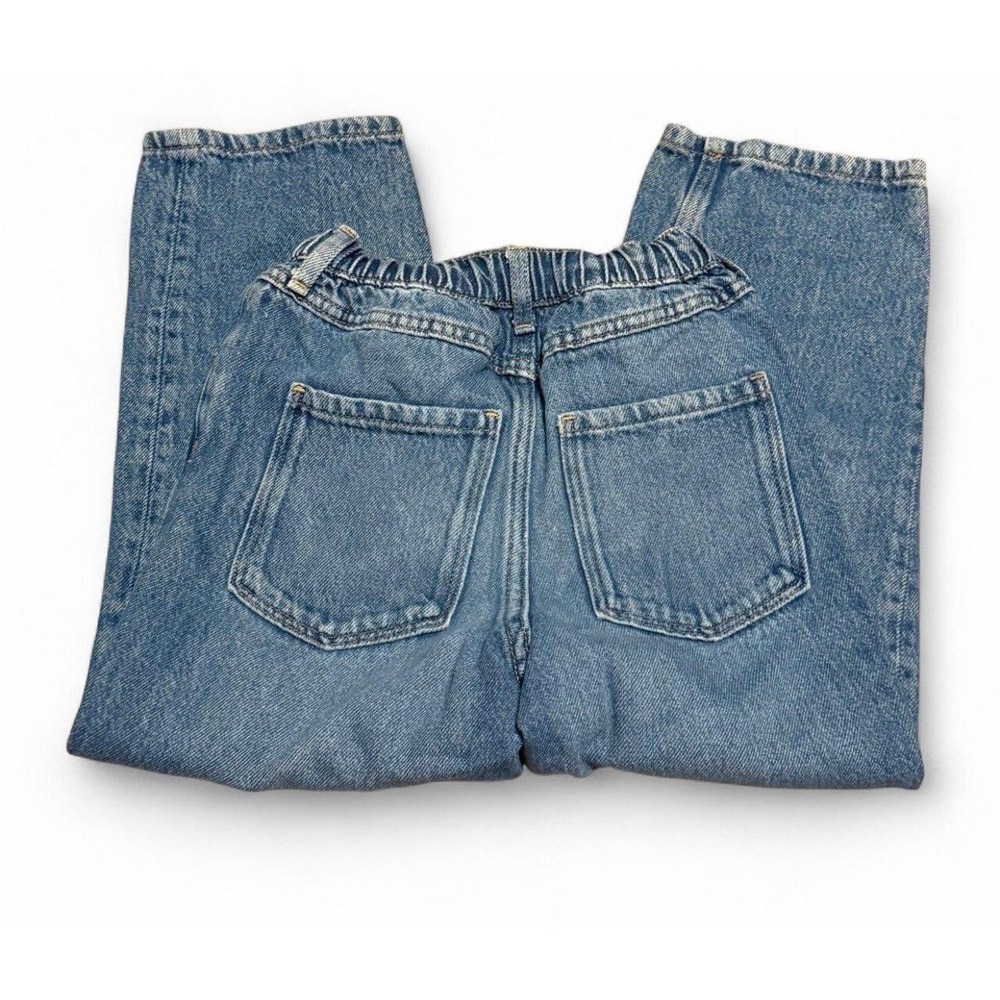 H&M Eva Chen Kids Jeans Size 6X Blue Denim Elastic Waist Relaxed Baggy